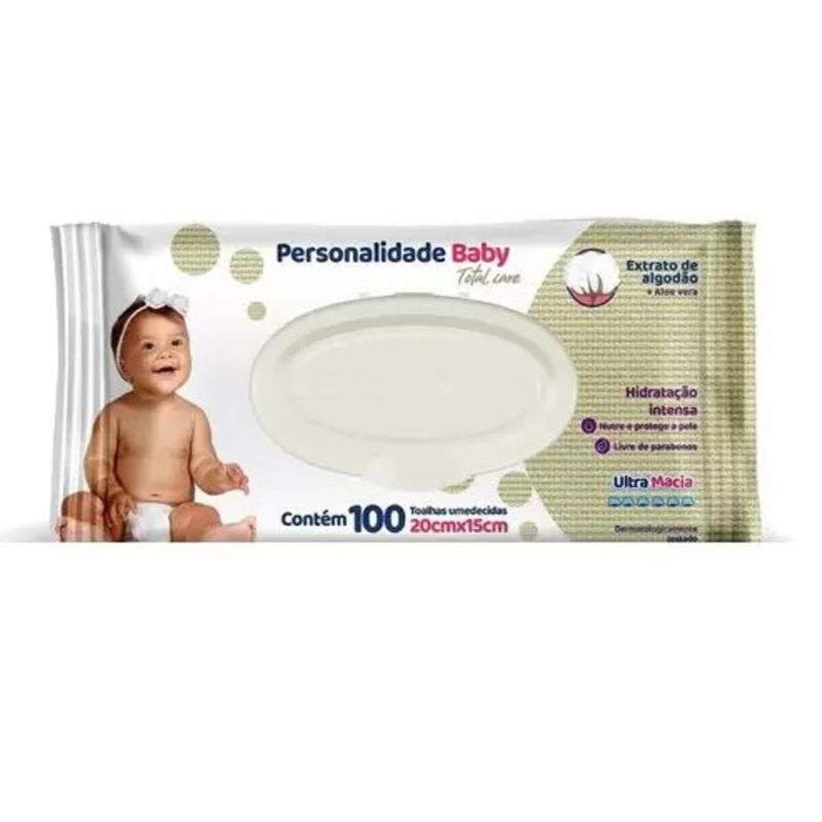 PERSONALIDADE TOALHA UMEDECIDA 20  X 15 CM 100 UNIDADES